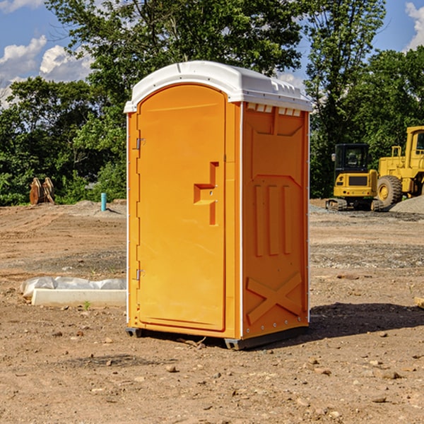 how often are the porta potties cleaned and serviced during a rental period in Frametown